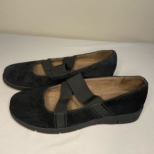 Natural Soul By Naturalizer Populate Black Suede Mary Jane Flats Women’s…